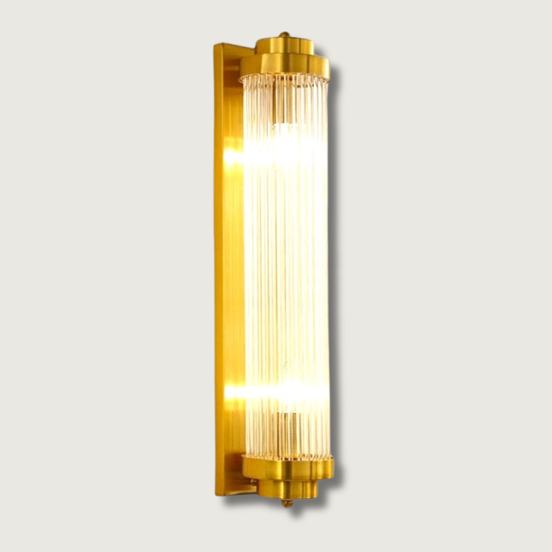 Applique Murale en Cristal Doré - Éclairage Élégant et Durable pour Intérieur