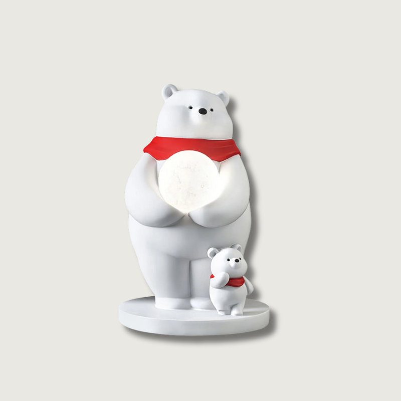 Lampe d'Ours Polaire pour Enfants - Lumière Douce et Accueillante