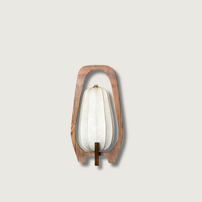 Lampe de Table Élégante en Bois - Artisanat Traditionnel et Éclairage Ambiant