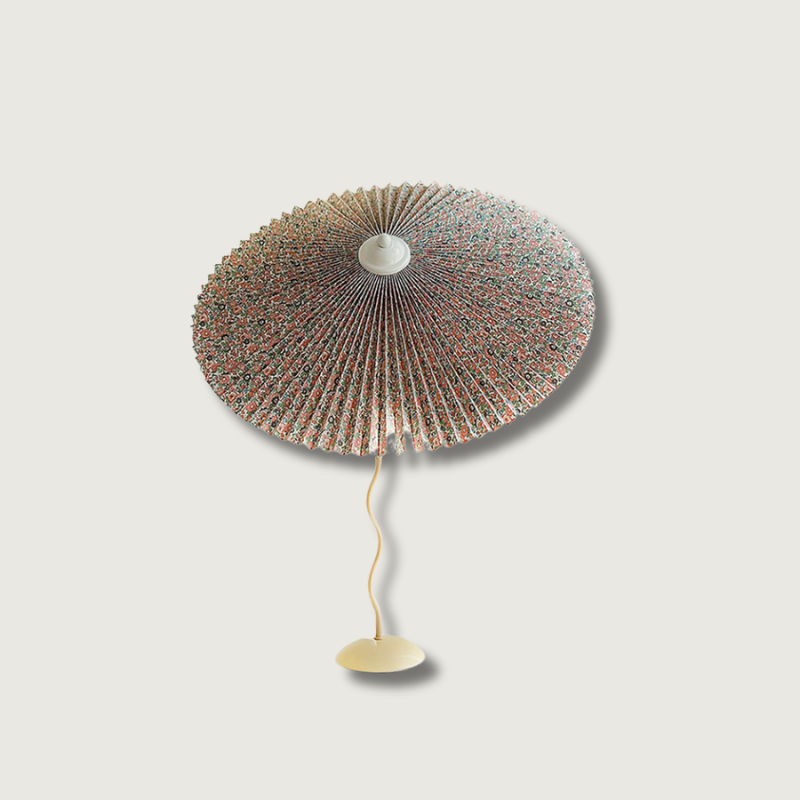 Lampe de Table Élégante - Abat-Jour Plissé et Fini à la Main