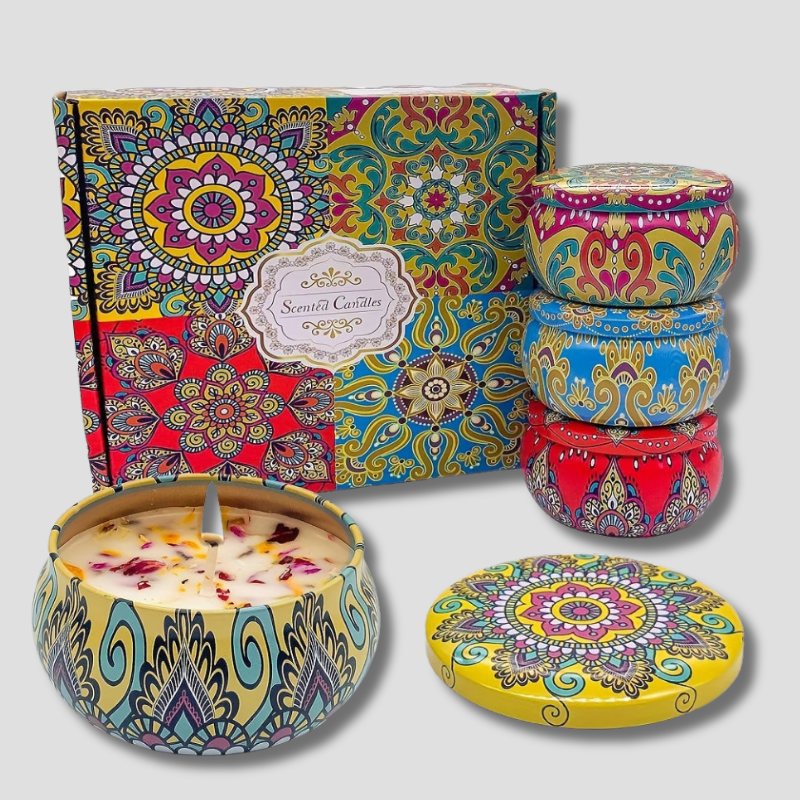 Bougies Parfumées Jasmin et Santal - Ambiance Apaisante pour Détente