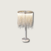 Lampe de Table Chic avec Frange - Éclairage Ambiant et Design Élégant