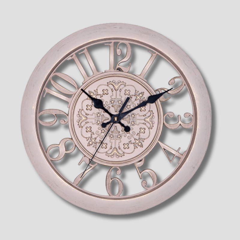 Horloge Murale Rétro Vintage - Ambiance Élégante avec Grands Chiffres