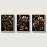 Décor Mural Fleurs Dorées - Projet DIY Élégant et Luxueux