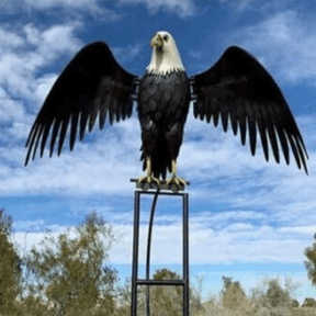 Sculpture de Moulin à Vent en Métal - Ailes Mobiles et Résistante aux Intempéries