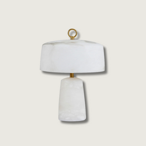 Lampe de Table Vintage en Albâtre - Design Élégant et Lumière Douce