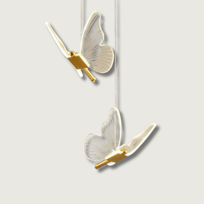 Pendentif LED Ailes de Papillon - Éclairage Élégant et Ambiance Magique