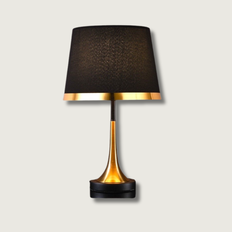 Lampe de Table Rétro en Or et Noir - Élégance et Glamour pour Votre Espace