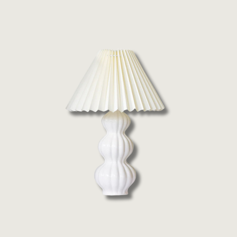 Lampe de Table Plissée - Élégance et Atmosphère Chaleureuse
