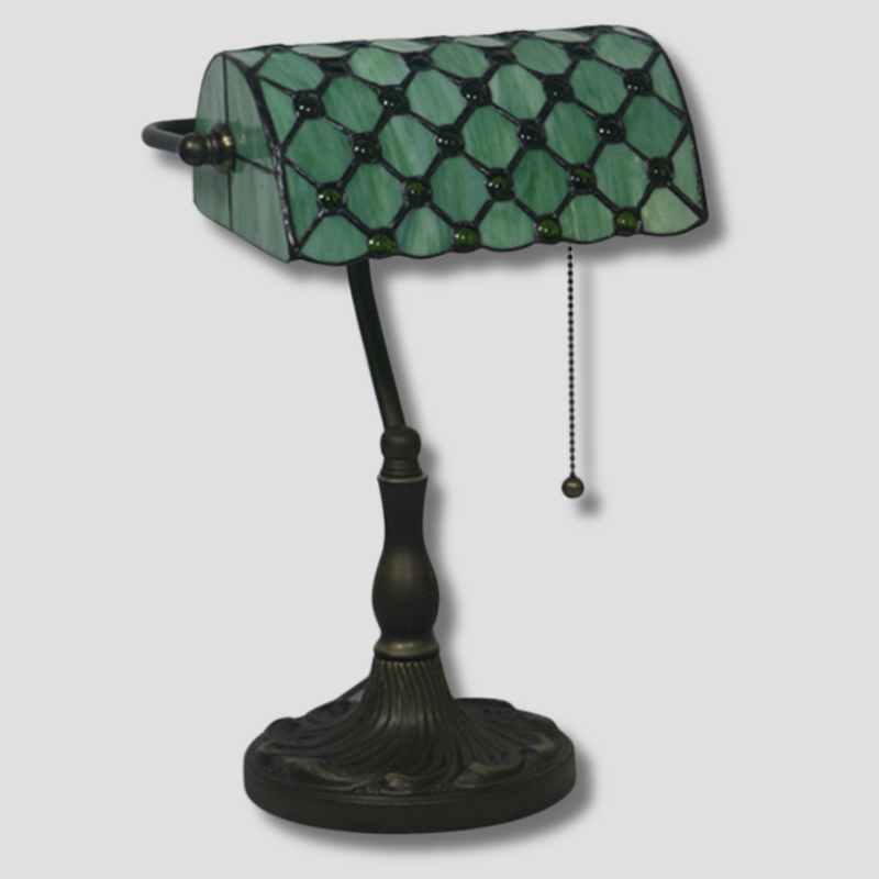 Lampe de Table Vintage en Demi-Cylindre - Élégance Classique et Ambiance Chaleureuse