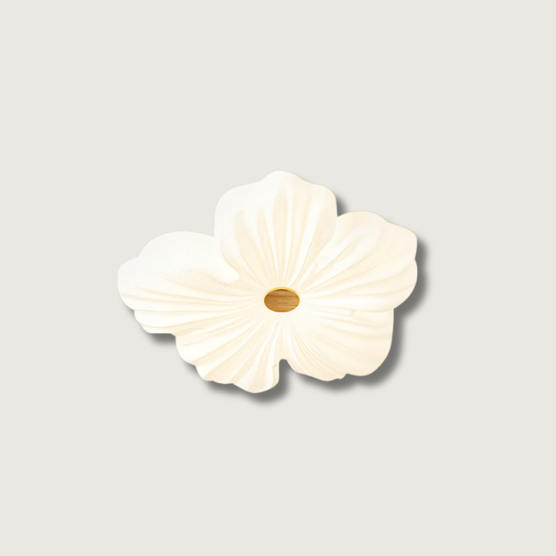 Lampe de Plafond en Fleurs Crème - Éclairage Artistique et Économique