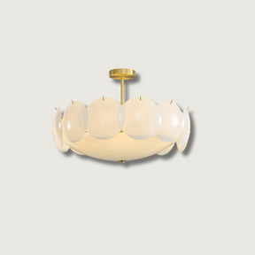 Lampe de Plafond en Cuivre et Verre - Design Élégant et Intemporel