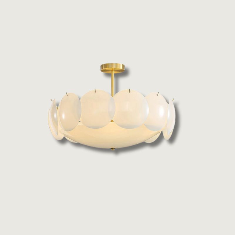 Lampe de Plafond en Cuivre et Verre - Design Élégant et Intemporel