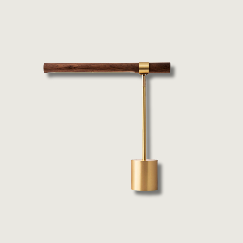 Lampe de Bureau Élégante et Réglable - Design Chic en Bois et Métal