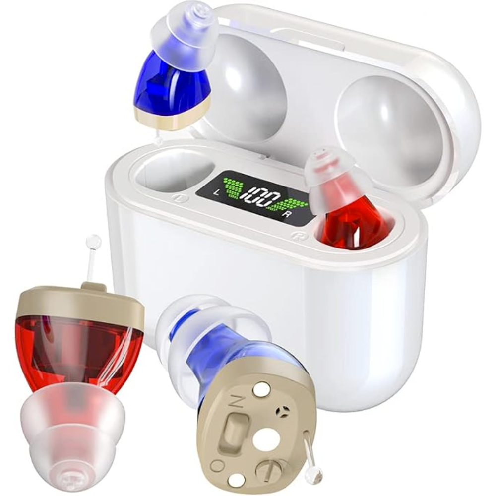 Appareil Auditif Invisible Rechargeable - Confort Discret et Réduction de Bruit
