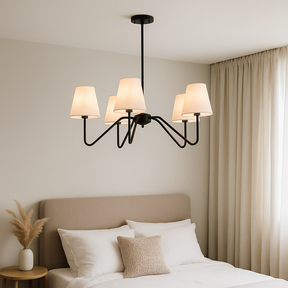 Lustre en Soie pour Chambre - Élégance Contemporaine et Atmosphère Chaleureuse