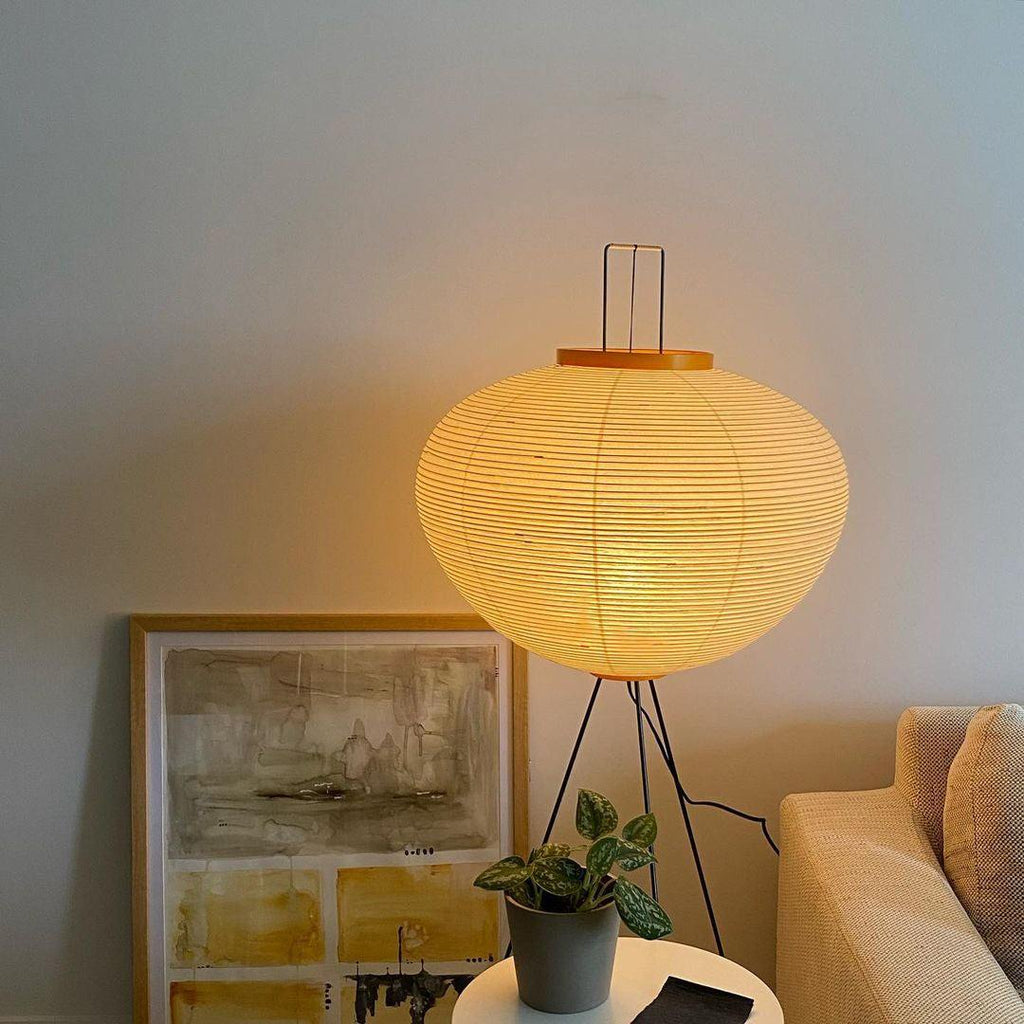 Lampe sur Pied en Papier de Riz - Élégance Japonaise et Atmosphère Chaleureuse