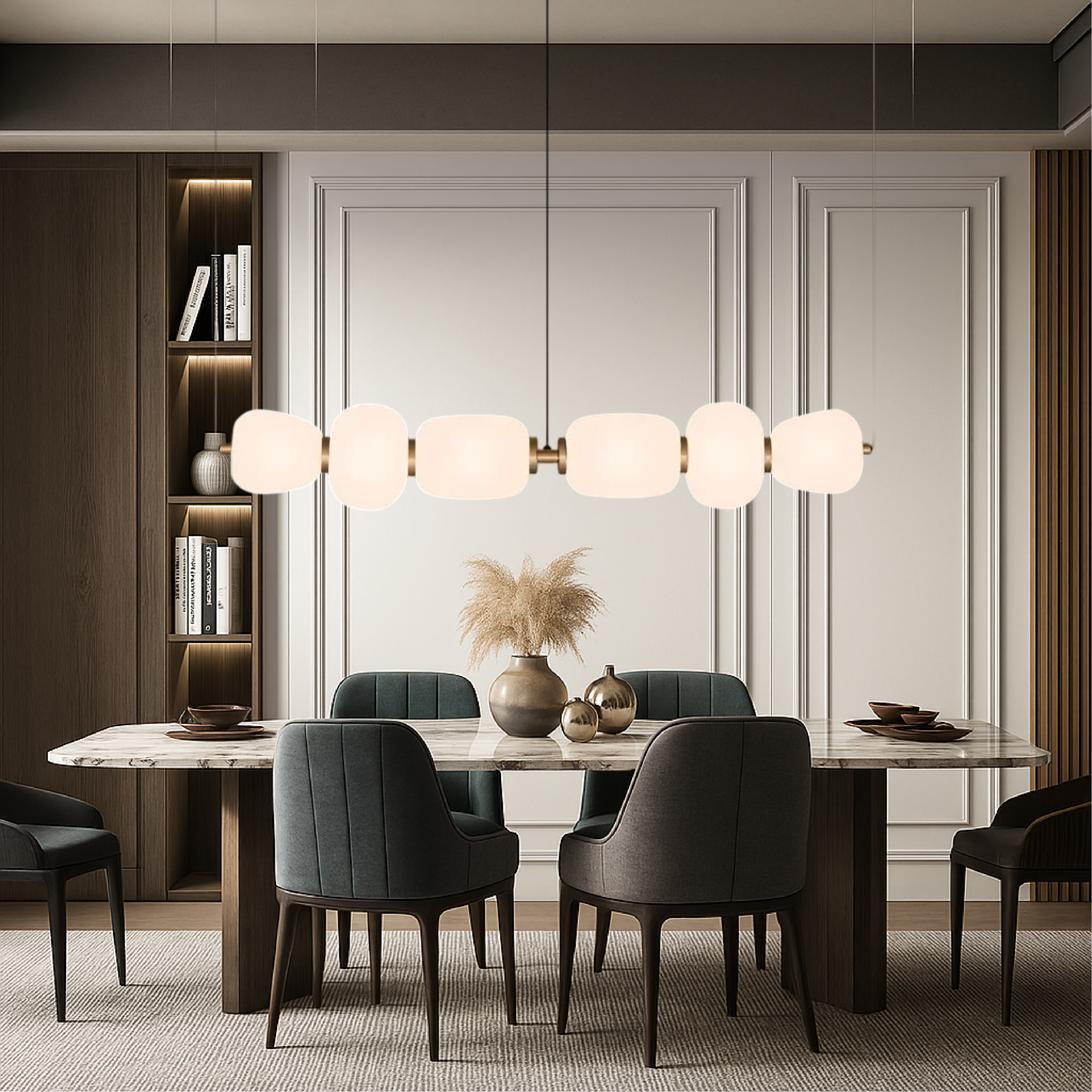 Lampe Suspendue en Verre Blanc - Design Minimaliste et Éclairage Chaleureux