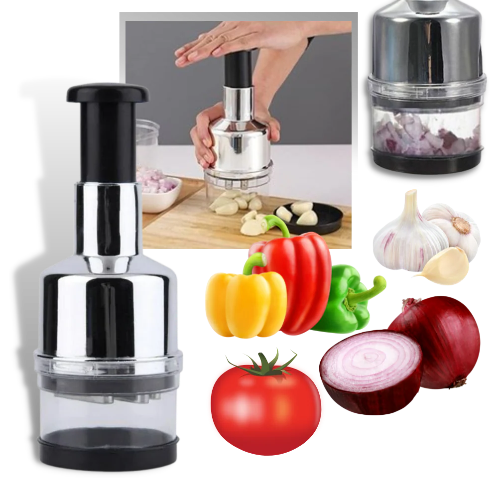 Hachoir à Légumes en Acier Inoxydable - Compact et Facile à Utiliser