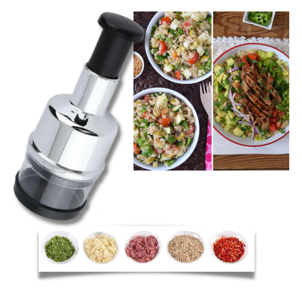 Hachoir à Légumes en Acier Inoxydable - Compact et Facile à Utiliser