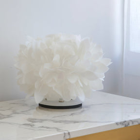 Lampe de Table Contemporaine - Éclairage Élégant avec Accent Floral