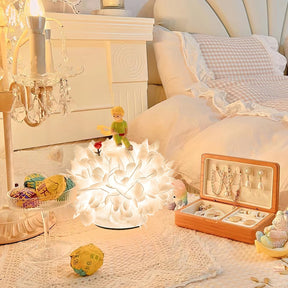 Lampe de Table Contemporaine - Éclairage Élégant avec Accent Floral