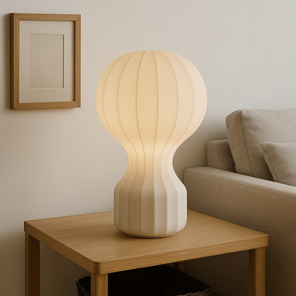 Lampe de Table Wabi Sabi en Soie - Design Minimaliste et Élégant