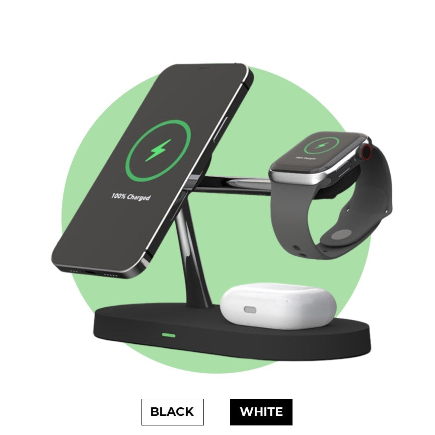 Station de Charge Sans Fil Multi-Appareils - Charge Rapide et Organisation Optimale