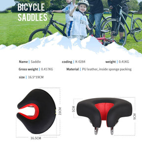 Selle de vélo sans nez - Confort Optimal pour Longs Trajets