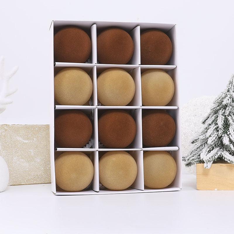 Boules en Velours pour Arbre de Noël - Décoration Chic et Festive