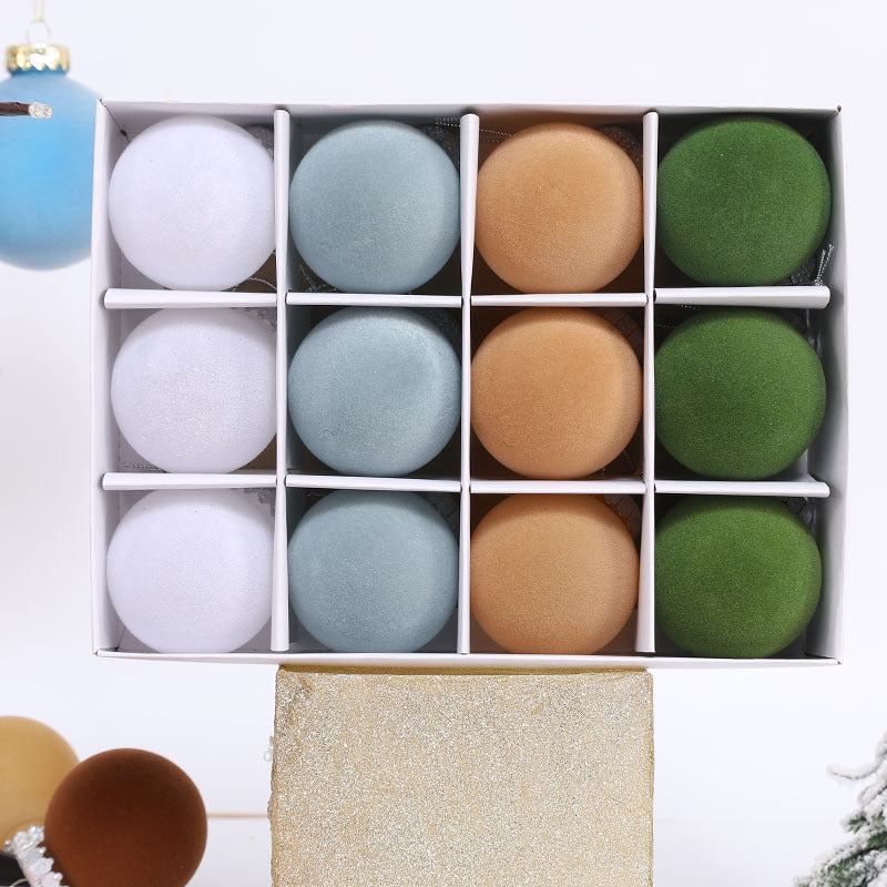 Boules en Velours pour Arbre de Noël - Décoration Chic et Festive