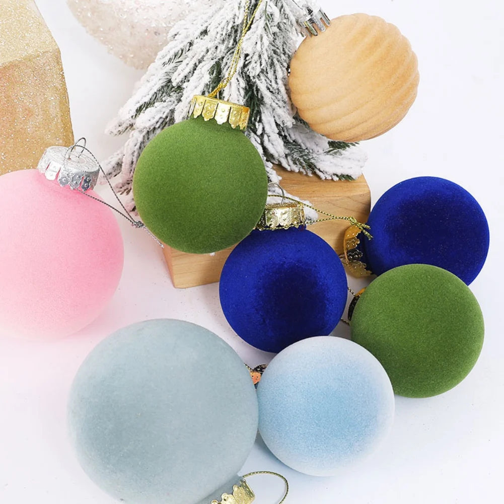Boules de Noël en Velours - Élégance et Luxe pour Votre Sapin