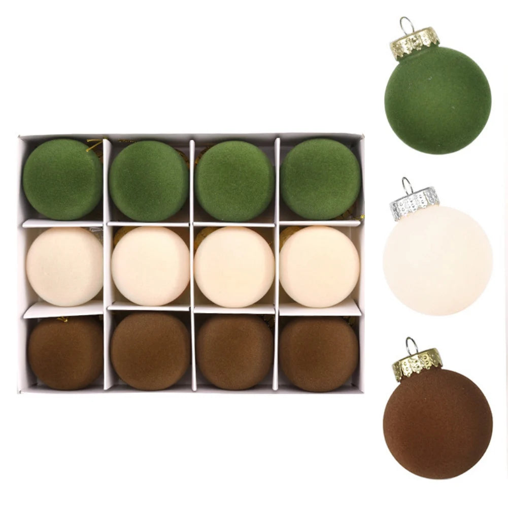 Boules de Noël en Velours - Élégance et Luxe pour Votre Sapin