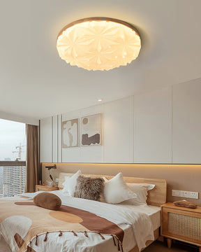 Lampe de Plafond Élégante en Bois - Atmosphère Apaisante et Raffinée