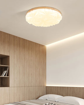 Lampe de Plafond Élégante en Bois - Atmosphère Apaisante et Raffinée