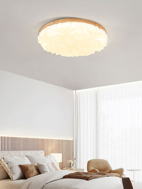 Lampe de Plafond Élégante en Bois - Atmosphère Apaisante et Raffinée