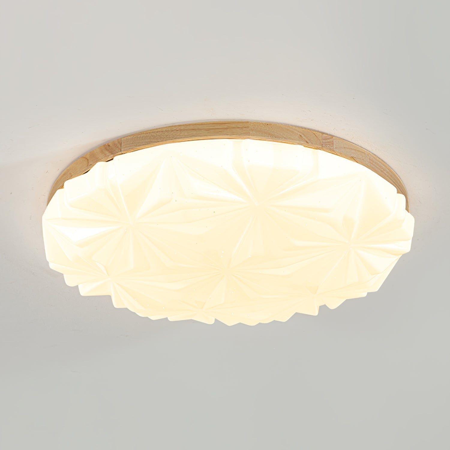 Lampe de Plafond Élégante en Bois - Atmosphère Apaisante et Raffinée