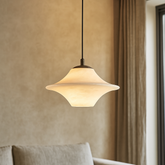 Suspension en Marbre Naturel - Élégance Contemporaine et Atmosphère Chaleureuse