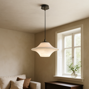 Suspension en Marbre Naturel - Élégance Contemporaine et Atmosphère Chaleureuse