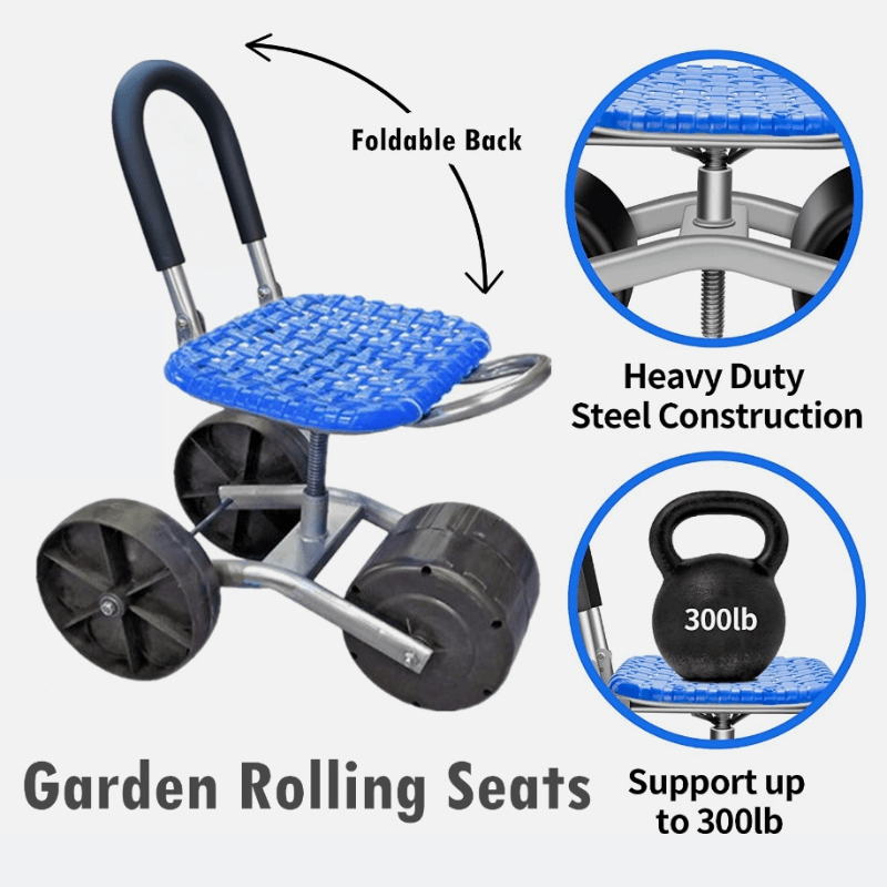 Chaise de Jardin Ergonomique Réglable - Rotation à 360° et Confort Optimal