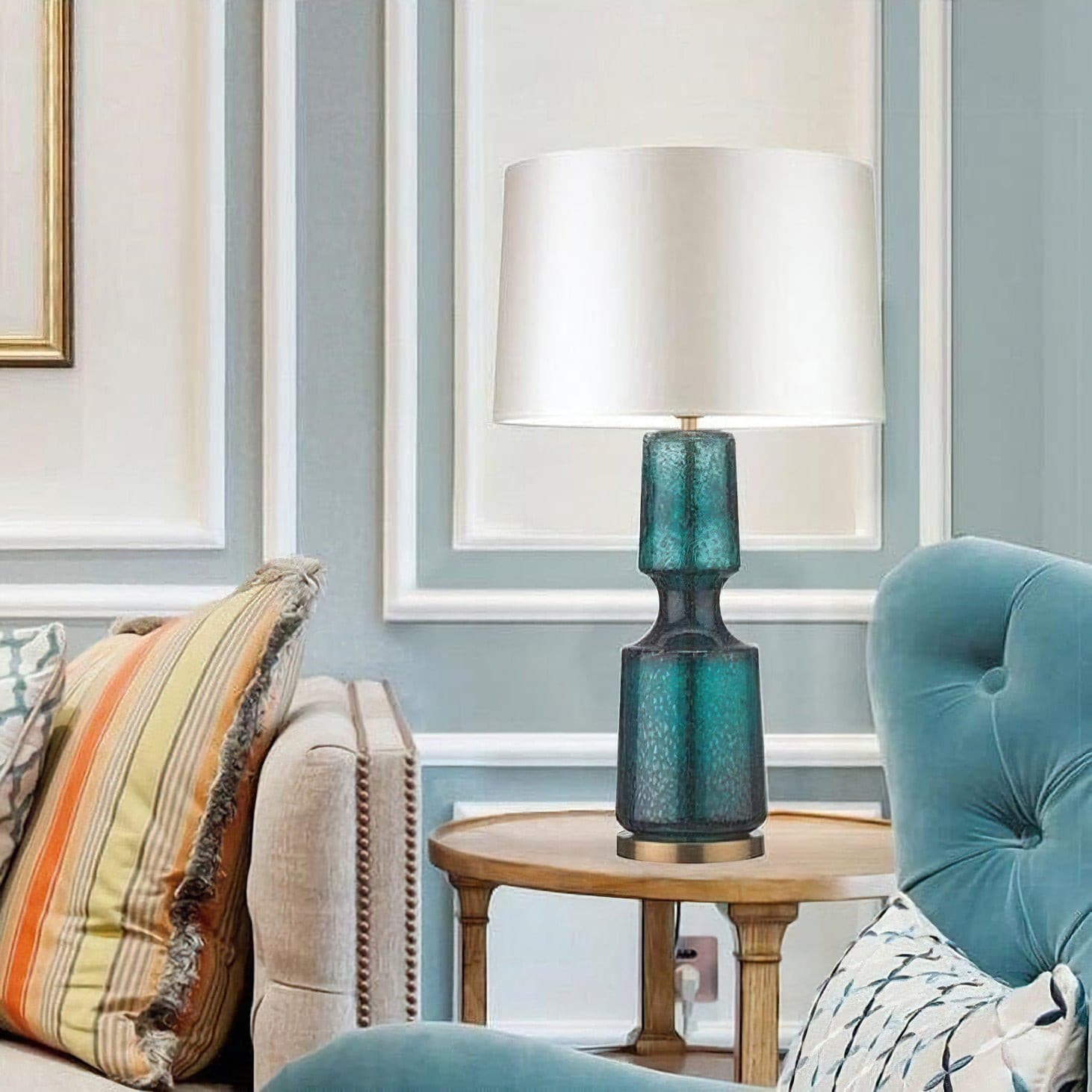 Lampe de Table en Métal et Verre - Design Élégant et Atmosphère Sophistiquée