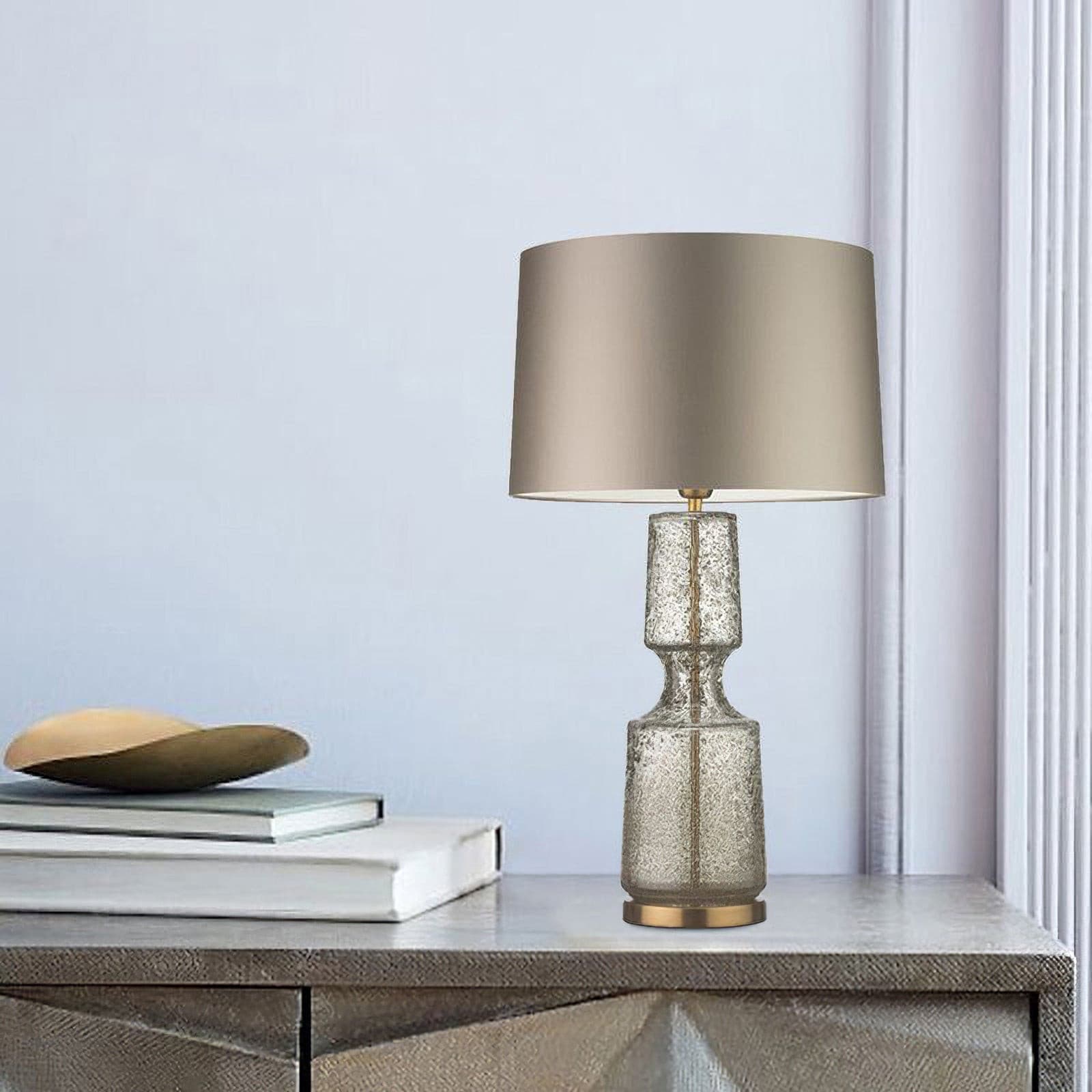 Lampe de Table en Métal et Verre - Design Élégant et Atmosphère Sophistiquée