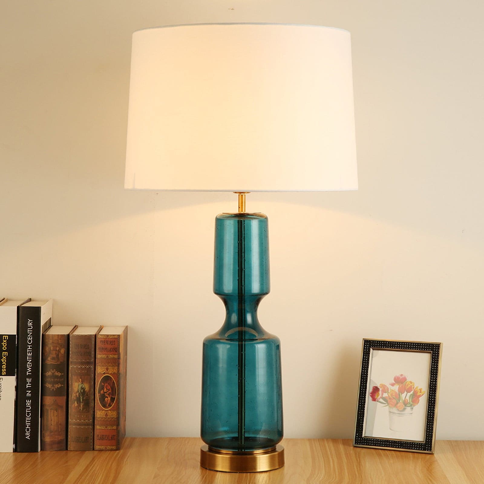 Lampe de Table en Métal et Verre - Design Élégant et Atmosphère Sophistiquée
