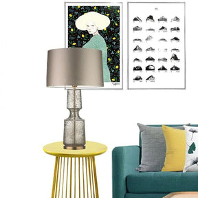 Lampe de Table en Métal et Verre - Design Élégant et Atmosphère Sophistiquée