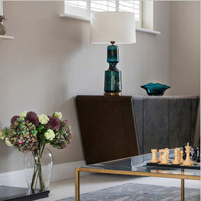 Lampe de Table en Métal et Verre - Design Élégant et Atmosphère Sophistiquée