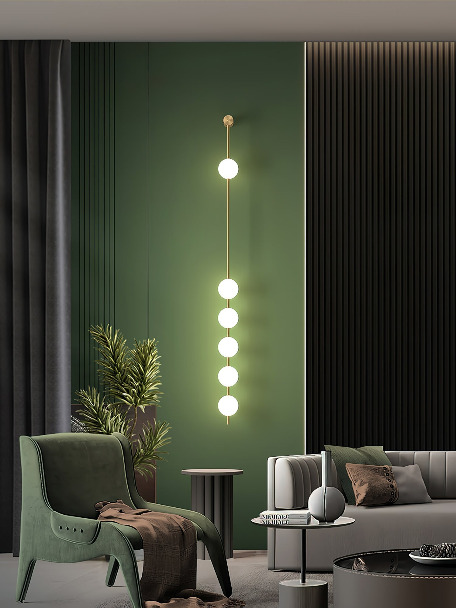 Applique Murale Moderne avec Accents Dorés - Éclairage Durable et Économe en Énergie