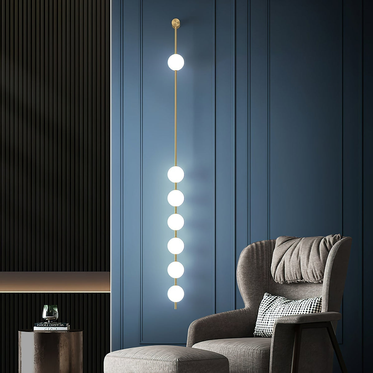 Applique Murale Moderne avec Accents Dorés - Éclairage Durable et Économe en Énergie