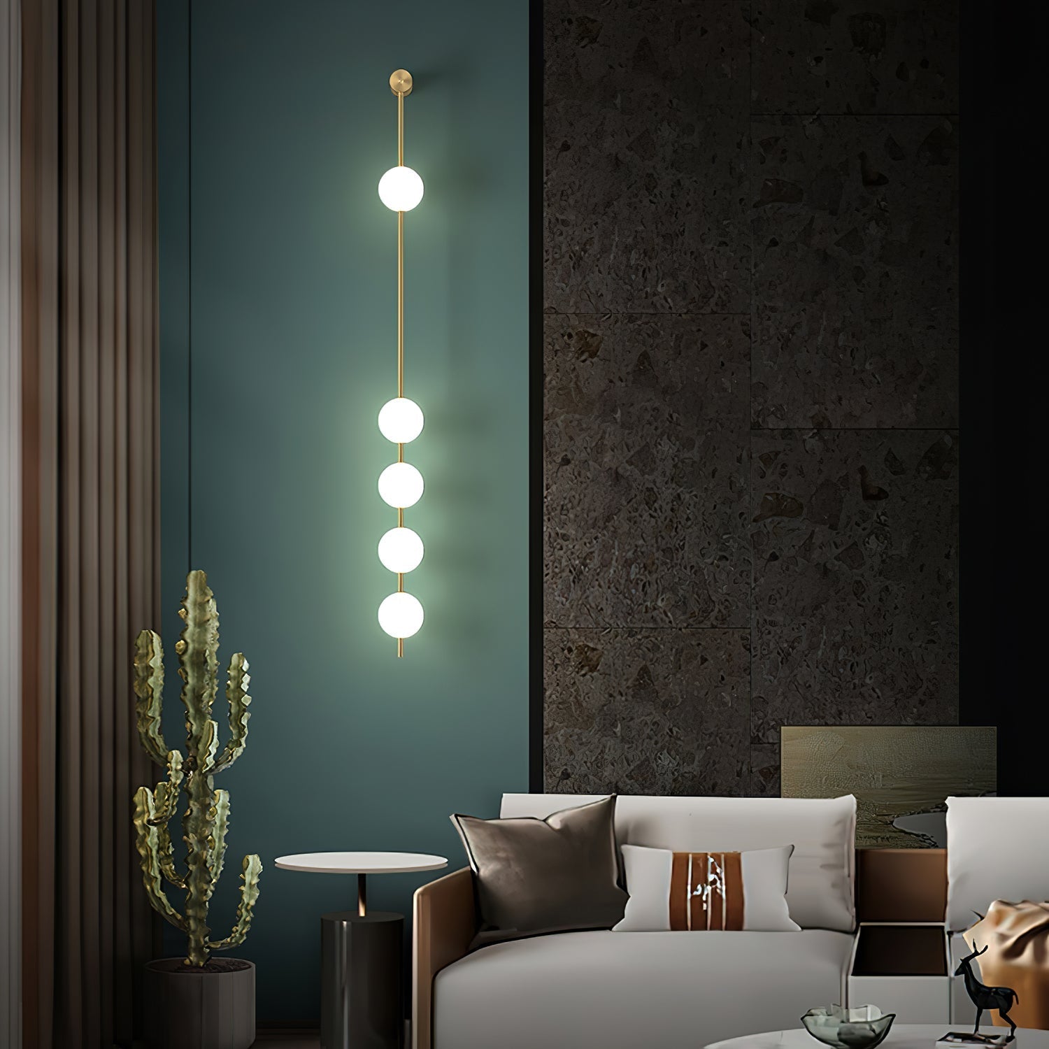 Applique Murale Moderne avec Accents Dorés - Éclairage Durable et Économe en Énergie
