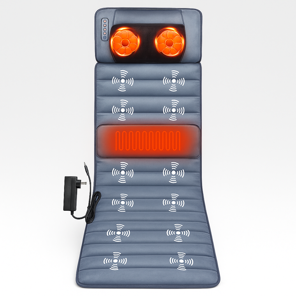 Tapis de Massage Chauffant - Relaxation et Soulagement du Dos