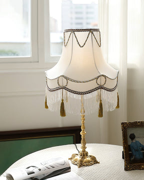Lampe de Table Victorienne en Laiton - Élégance Classique avec Lumière Chaude